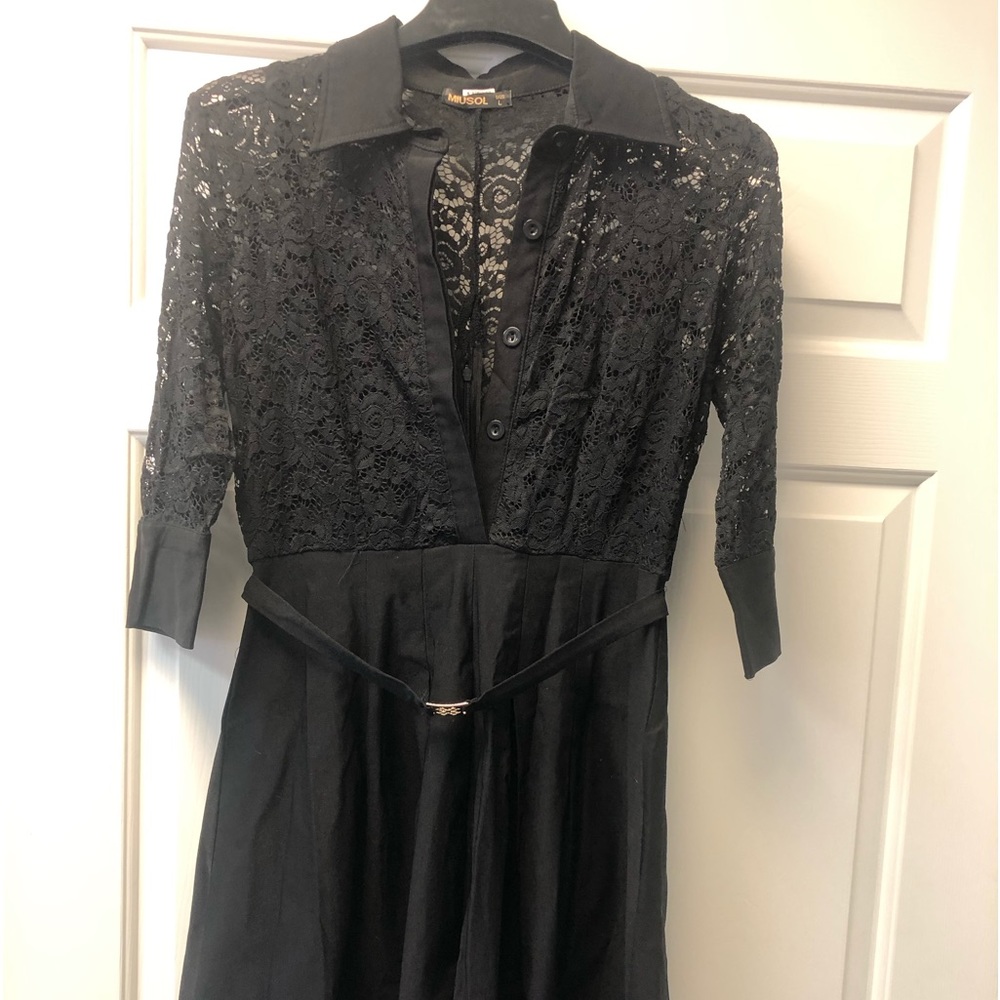 Lace Black Dress- Size L